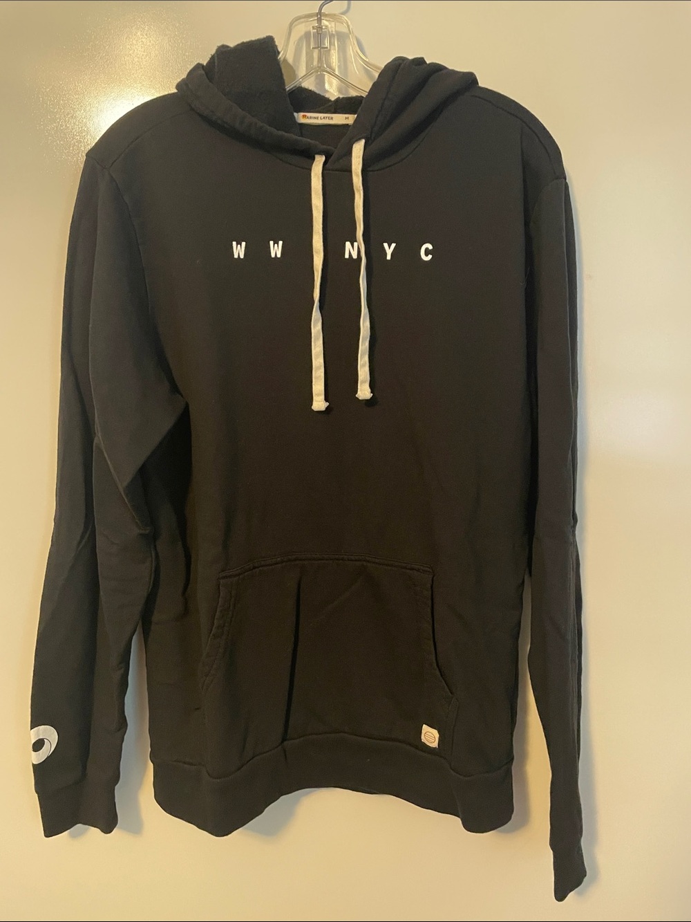Marine Layer Black NYC Skyline Hoodie Pullover Men’s Size Medium